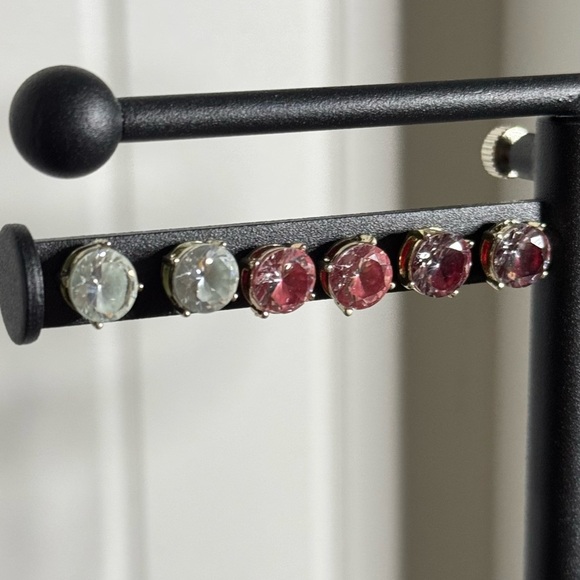 Bundle 1cm Pink Hues Stud Earrings EUC - Picture 2 of 3